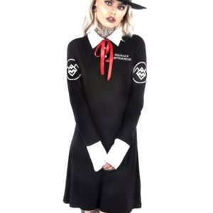 *ISO* Killstar X Twin Peaks Ghostwood I'm Strange black and white collared dress